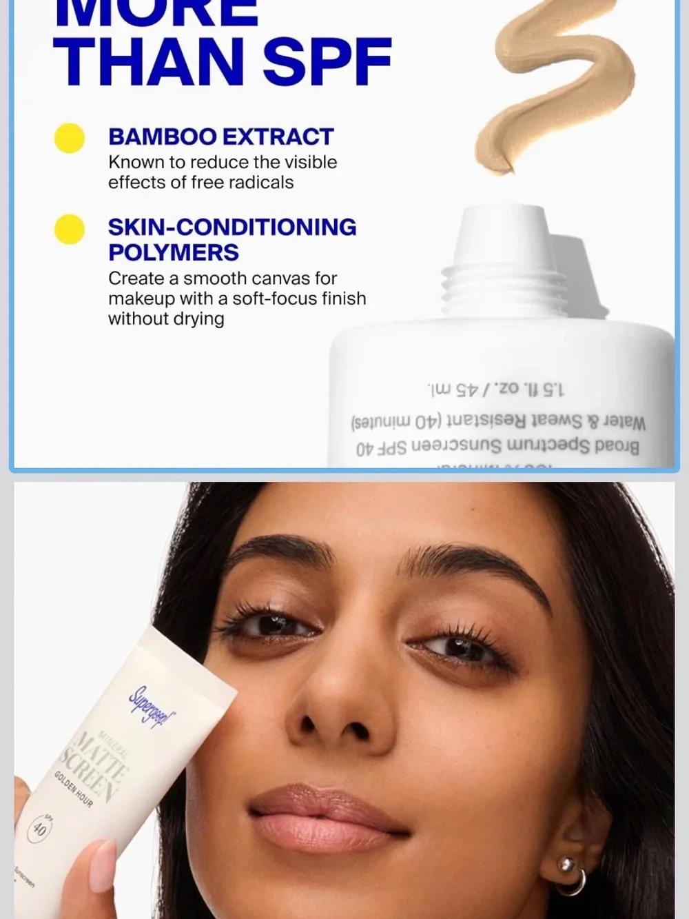 Supergoop! Bright Eyed Mineral Eye Cream and Mineral Matte Screen SPF 40